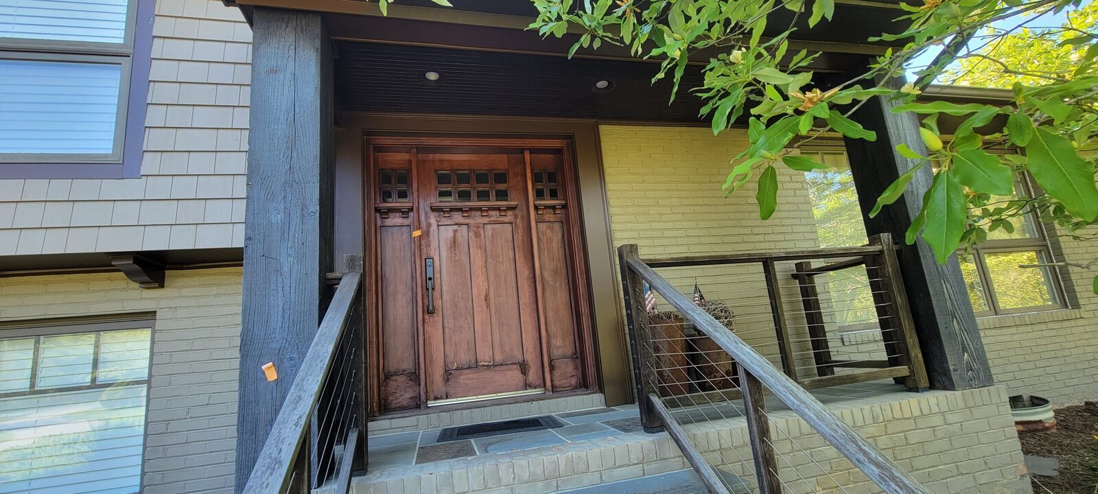 Stained wood door restoration