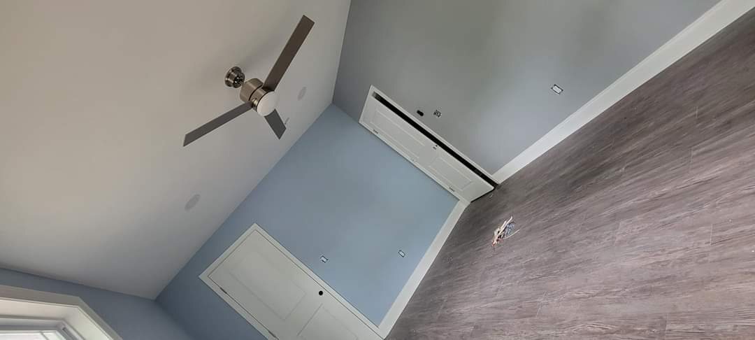 Freshly painted interior room