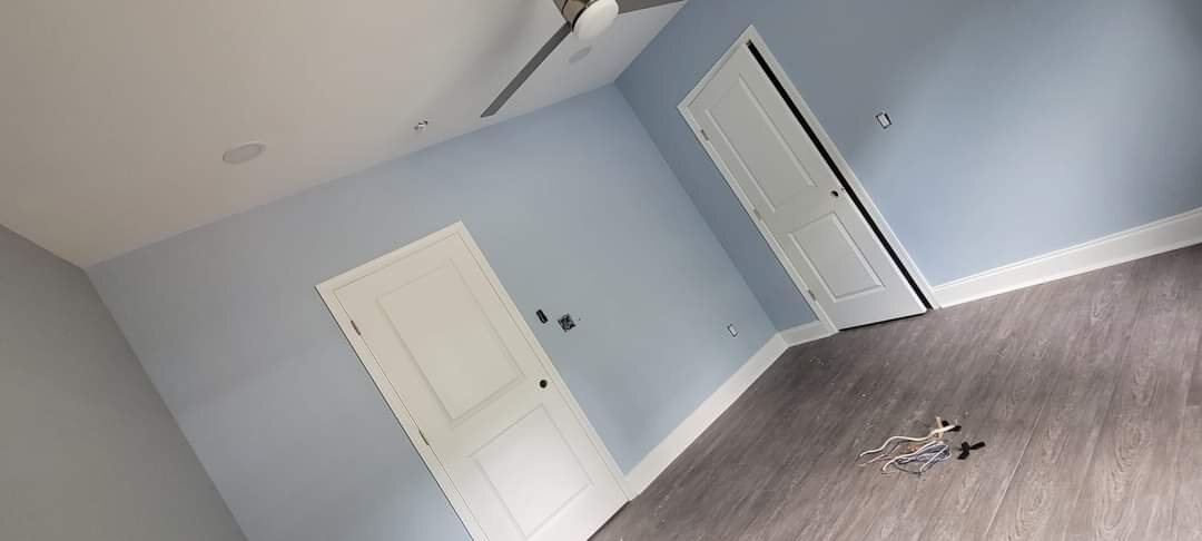 Freshly painted living area