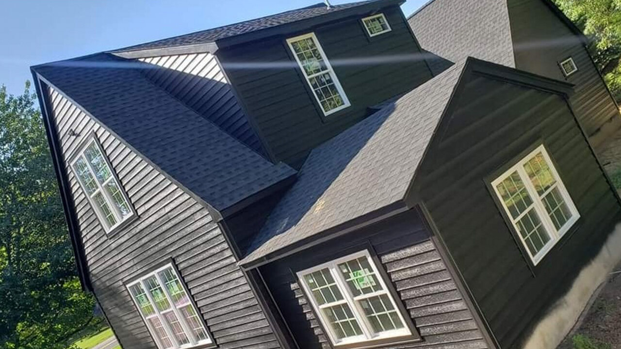 Completed siding painting