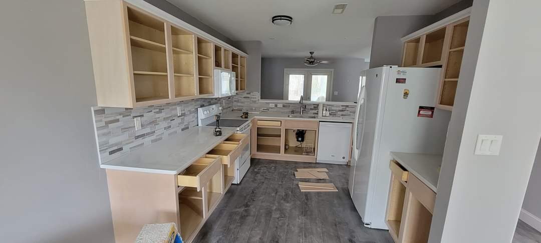 Custom cabinet and interior finish
