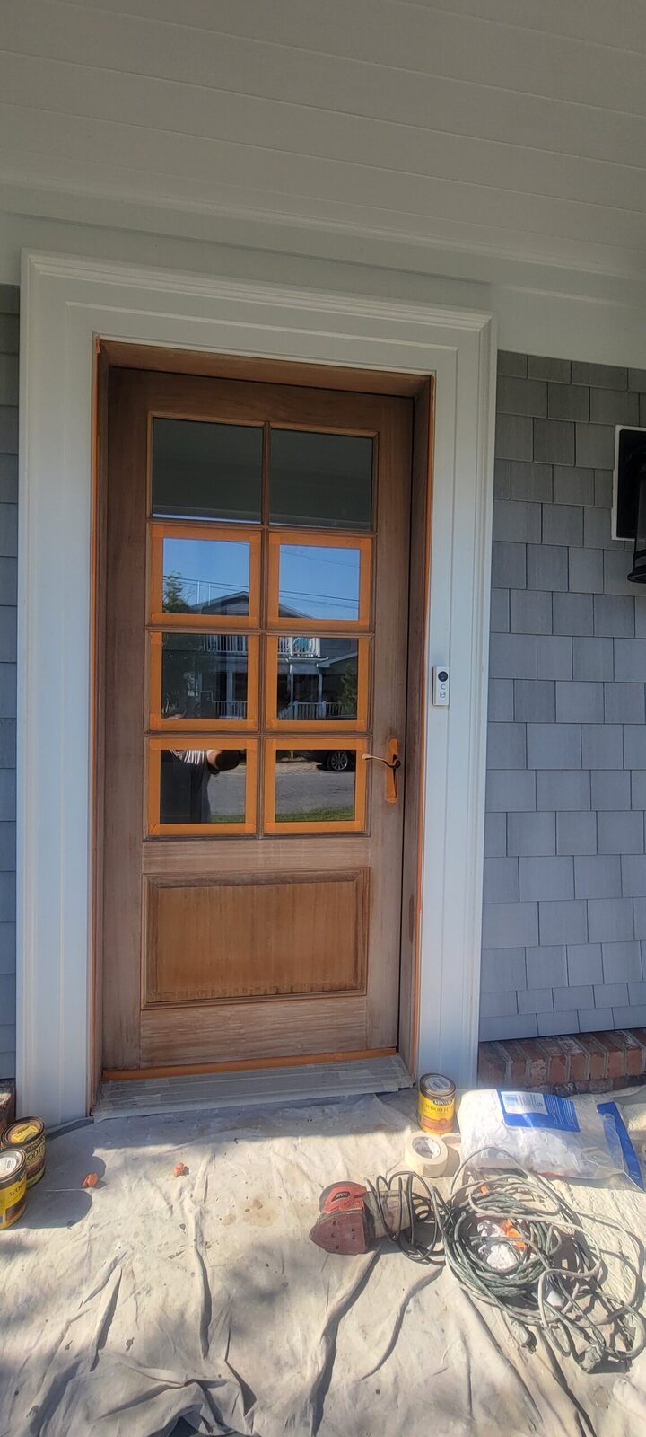 Wood door restoration